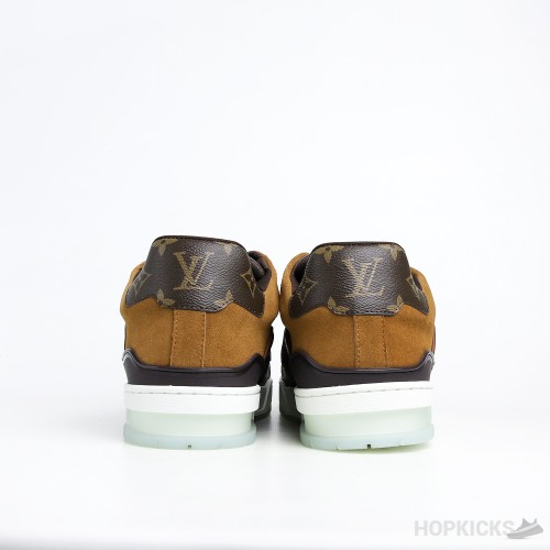 LV Trainer Suede Brown (Transparent Sole)