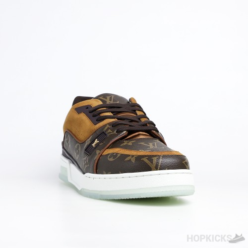 LV Trainer Suede Brown (Transparent Sole)