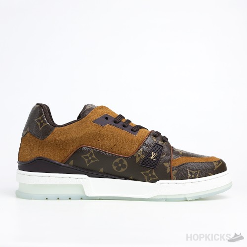 LV Trainer Suede Brown (Transparent Sole)