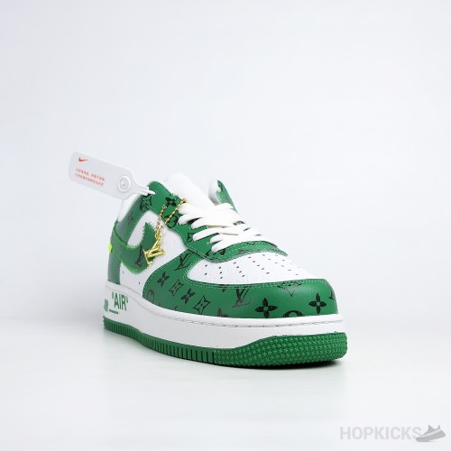 LV x Air Force 1 Low By Virgil Abloh White Green