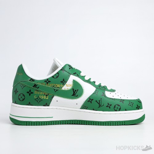 LV x Air Force 1 Low By Virgil Abloh White Green