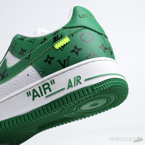 LV x Air Force 1 Low By Virgil Abloh White Green