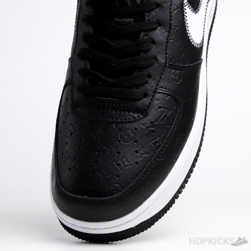 LV x Air Force 1 Low Trainer Sneaker Black White