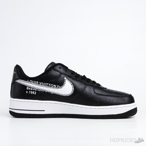 LV x Air Force 1 Low Trainer Sneaker Black White