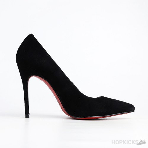 CL Decoltish 100 Black Suede Pump