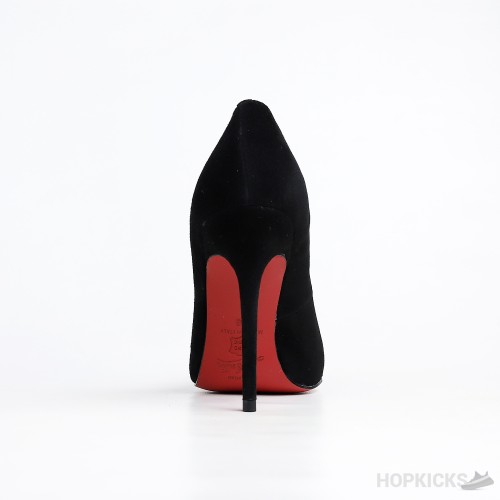 CL Decoltish 100 Black Suede Pump