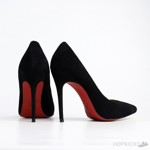 CL Decoltish 100 Black Suede Pump