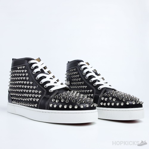 CL Black Leather Spikes High Top