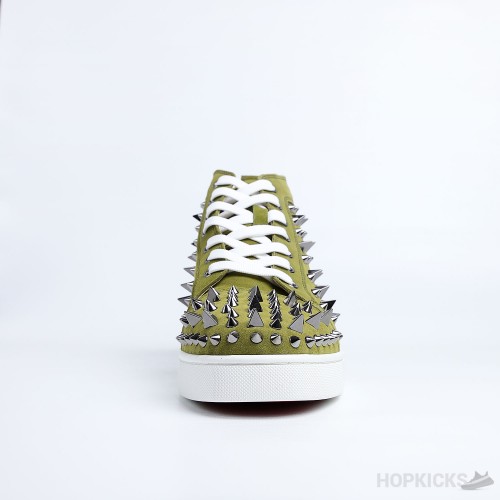 CL Green Suede Multi Level Spiked High Top
