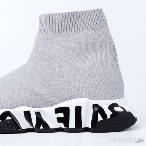 Bale*ciaga Speed Graffiti Gray White Black