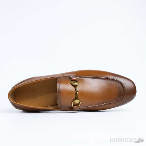 Gucci Jordaan Leather Loafer Brown
