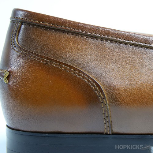 Gucci Jordaan Leather Loafer Brown