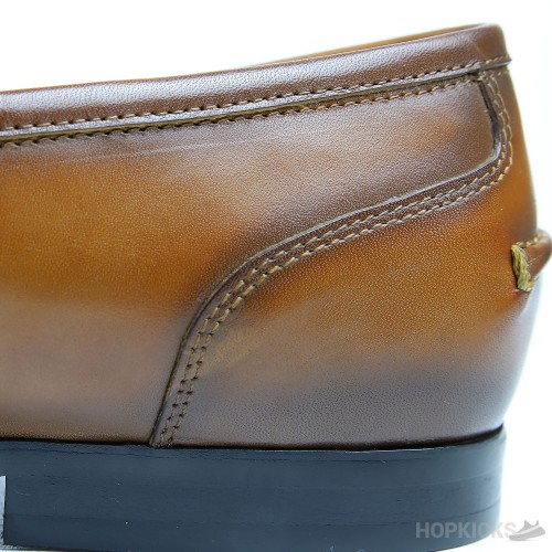 Gucci Jordaan Leather Loafer Brown