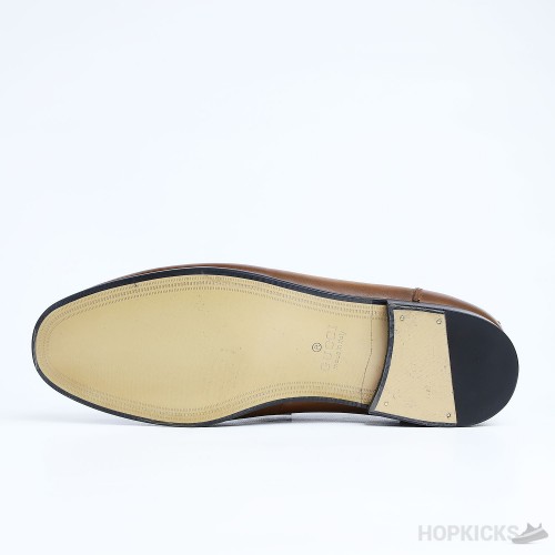 Gucci Jordaan Leather Loafer Brown