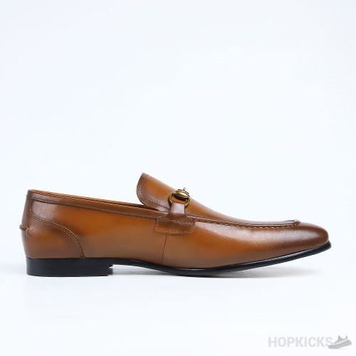 Gucci Jordaan Leather Loafer Brown