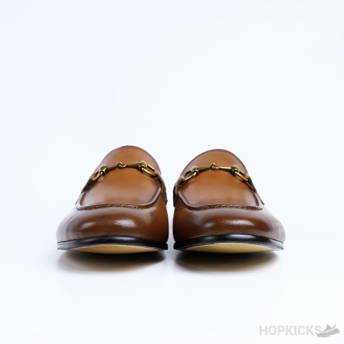 Gucci Jordaan Leather Loafer Brown