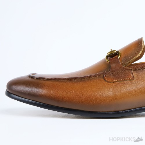 Gucci Jordaan Leather Loafer Brown
