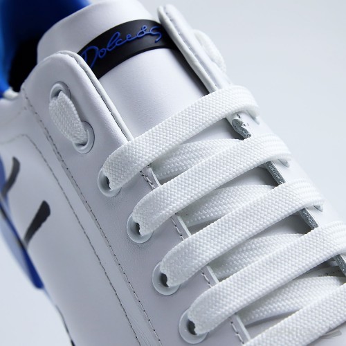 D&G White Blue Portofino Sneakers