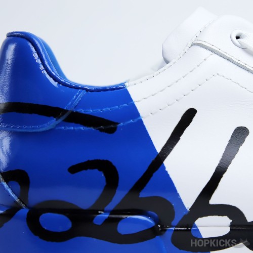 D&G White Blue Portofino Sneakers