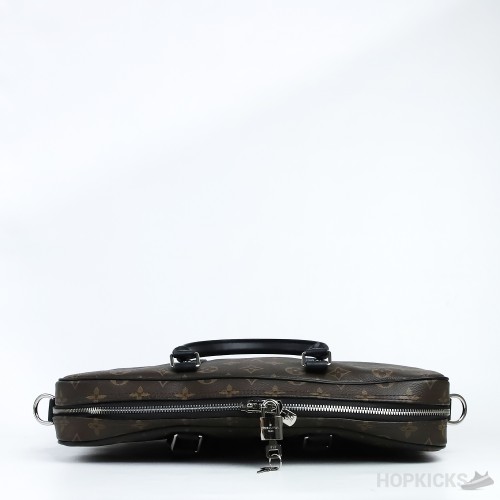 L*V Briefcase Porte Documents Voyage Monogram Black Brown