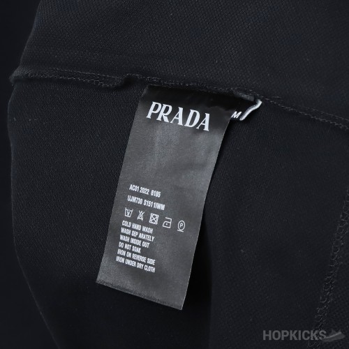 Pr*da Logo Black Yellow Polo Shirt