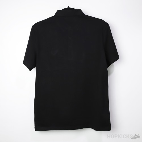 Prada Triangle Logo Black Polo Shirt