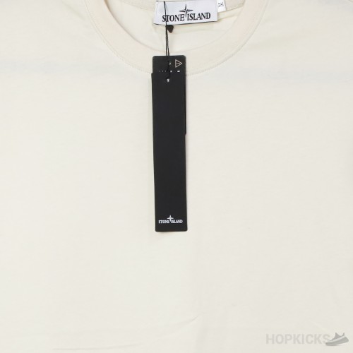 SI With Logo Patch On The Arm Beige T-shirt
