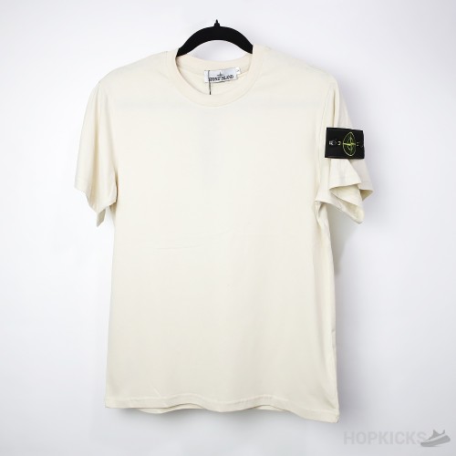 SI With Logo Patch On The Arm Beige T-shirt