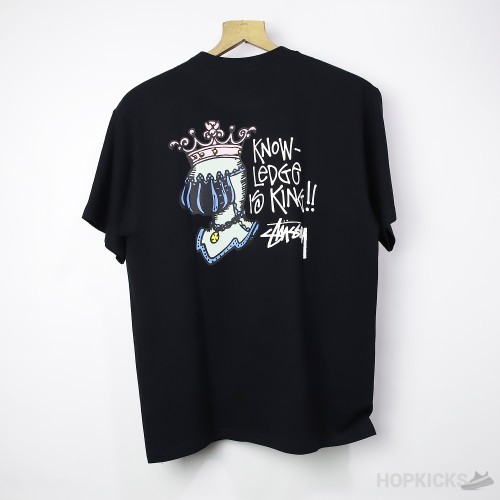 Stussy Knowledge Is King Black T-Shirt