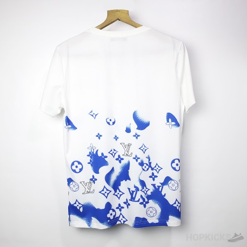 L*V White T-Shirt Blue Monogram (K1-B)