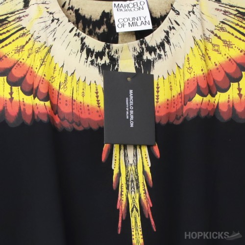 Marcelo Burlon Wing Black Orange T-Shirt