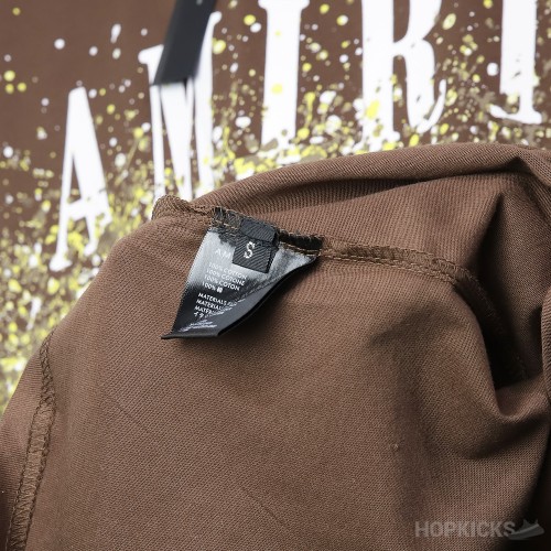 Am*ri Painter Logo Print Cotton Brown T-Shirt