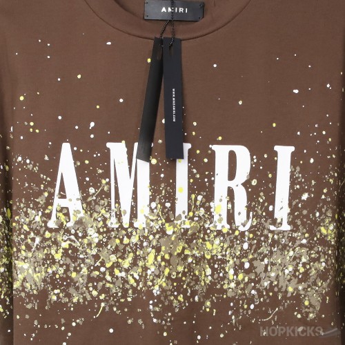 Am*ri Painter Logo Print Cotton Brown T-Shirt