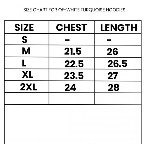 Off-White Black Turquoise Hoodie