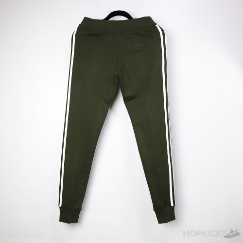 Adidas Pants Olive White Stripe Track Joggers