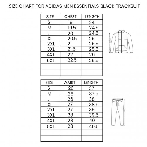 Adidas Men Essentials Black Tracksuit